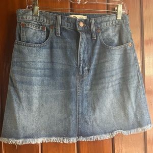 Madewell denim mini skirt